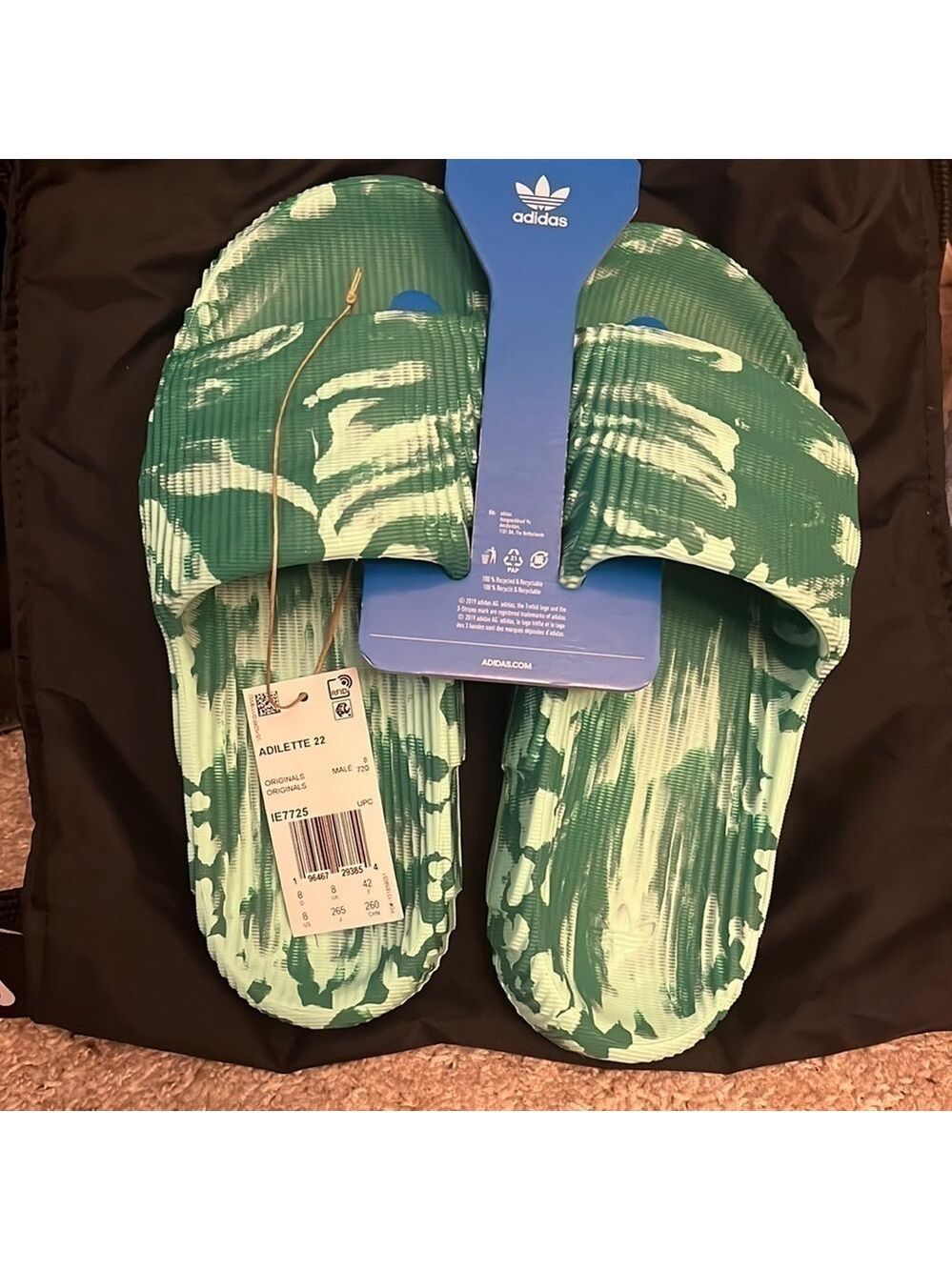 Adidas Slides Adilette 22 Slides Size Mens 8 or Women’s 9.5  Sold out on Website